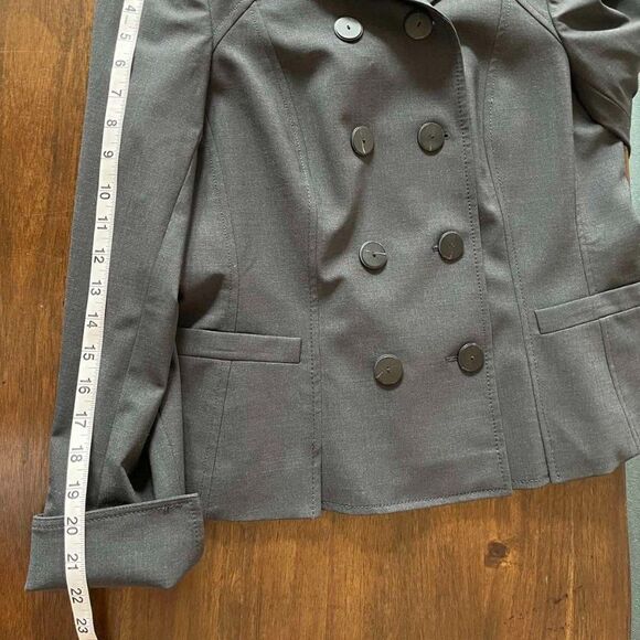 WWORTH Gray Wool Long Sleeve Button Down  Blazer size 8 - Picture 13 of 16